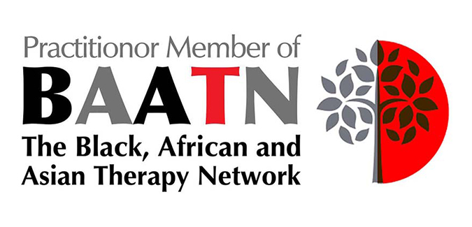 Registered Practitioner badge for the Black, African and Asian Therapy Network